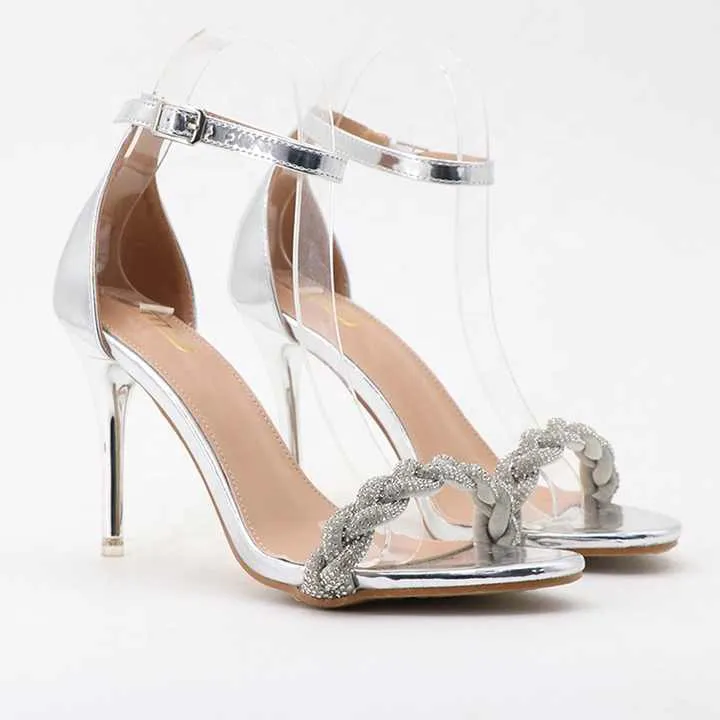 حذاء نسائي صيفي بكعب - Women's summer heeled shoes