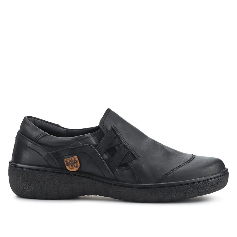Adjustable Leather Slip-On Shoes - HAK41007 / 327 434
