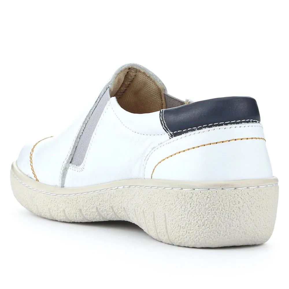 Adjustable Leather Slip-On Shoes - HAK41007 / 327 434