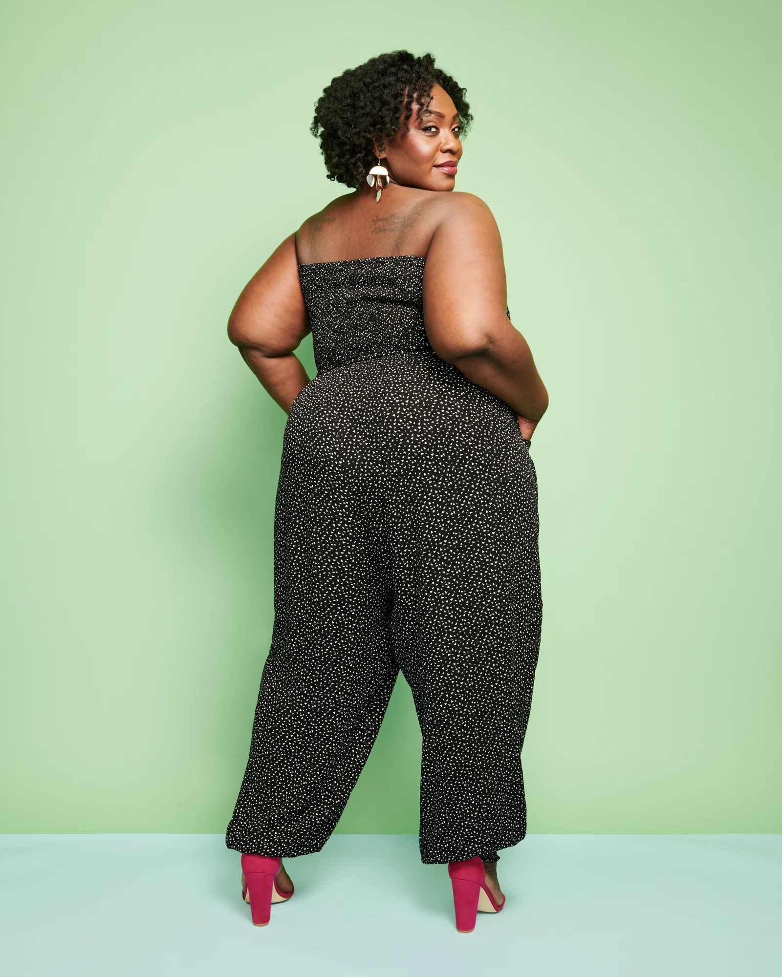 Alba Sleeveless Jumpsuit | Black / White