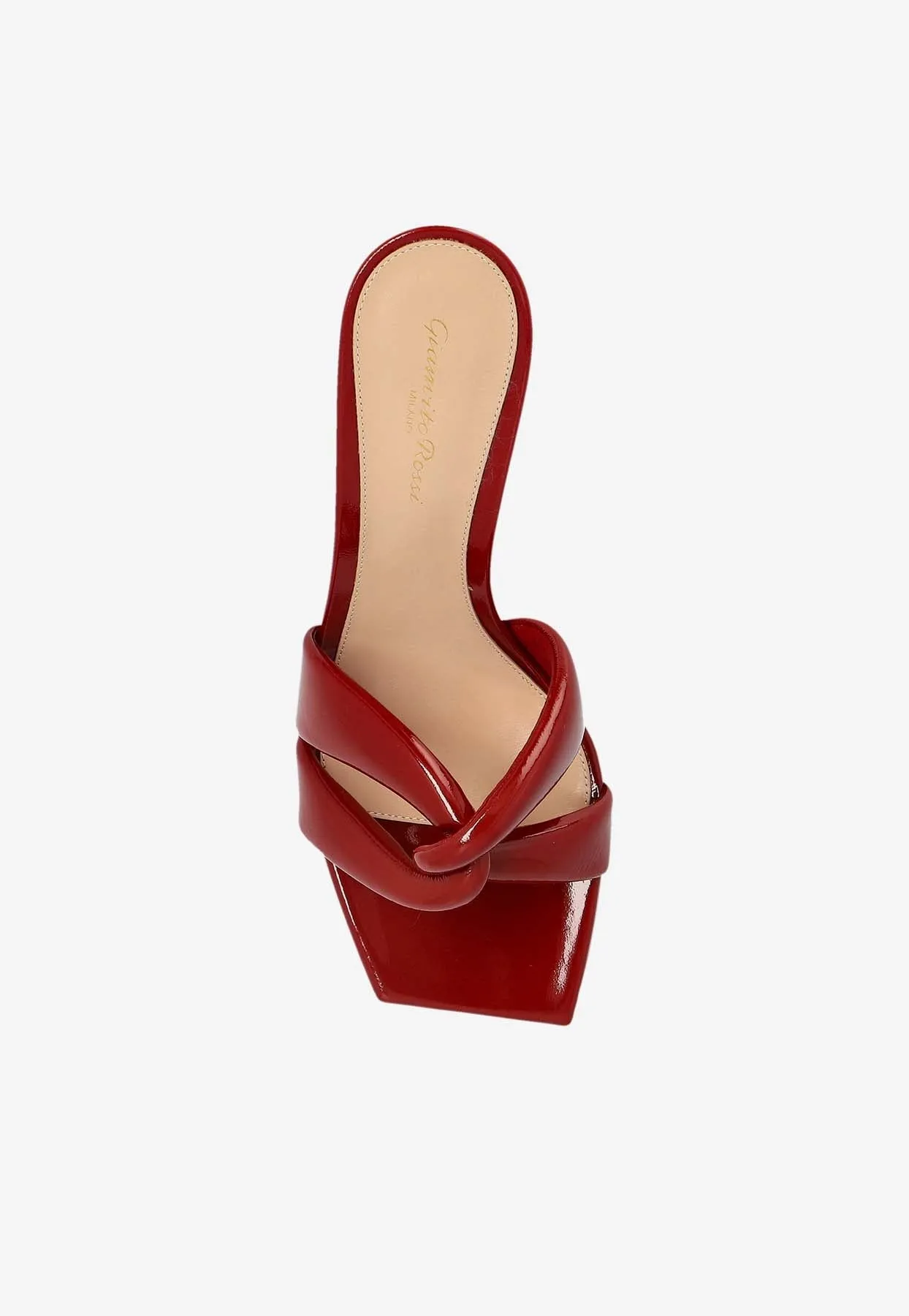 Amour 85 Glossy Leather Mules