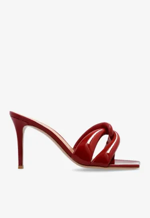 Amour 85 Glossy Leather Mules