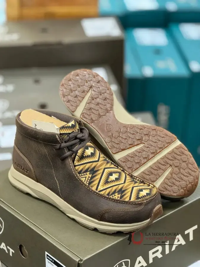 ARIAT MENS SPITFIRE H2O OLD EARTH- BROWN SOUTHWEST PRINT-1001