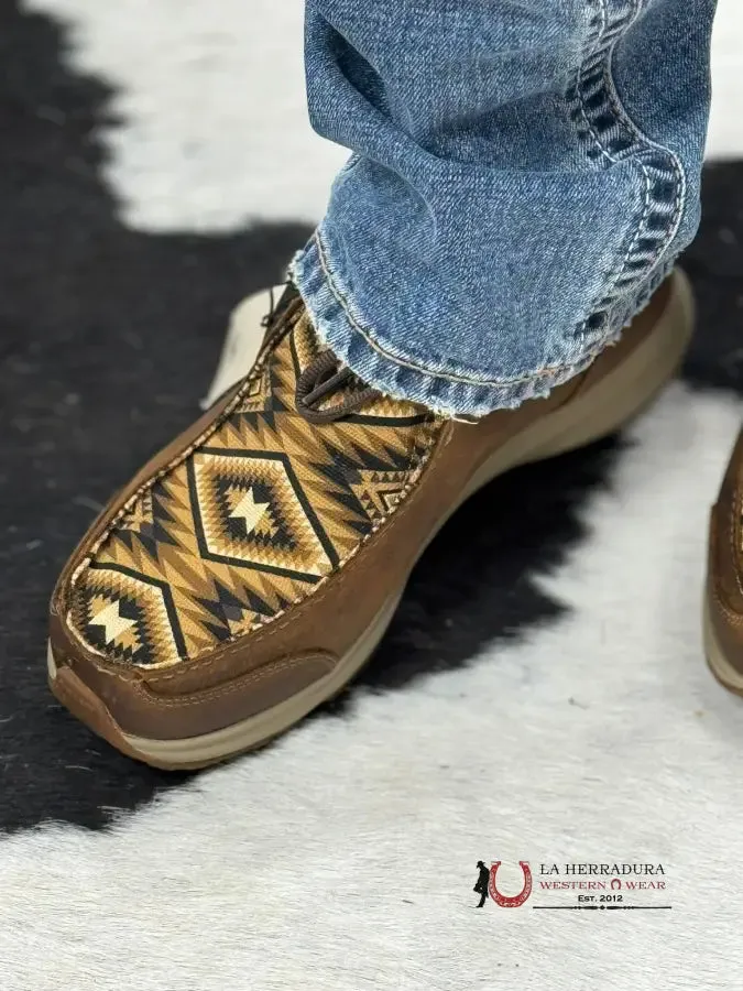 ARIAT MENS SPITFIRE H2O OLD EARTH- BROWN SOUTHWEST PRINT-1001