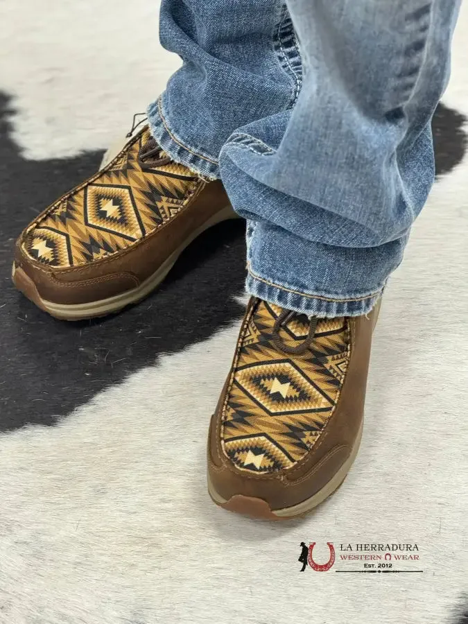 ARIAT MENS SPITFIRE H2O OLD EARTH- BROWN SOUTHWEST PRINT-1001