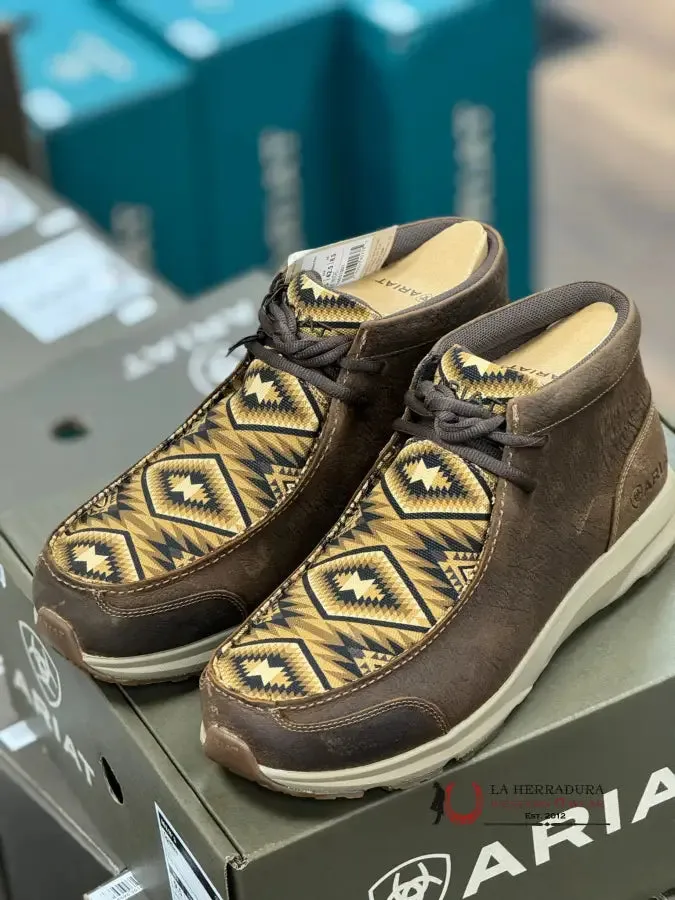 ARIAT MENS SPITFIRE H2O OLD EARTH- BROWN SOUTHWEST PRINT-1001
