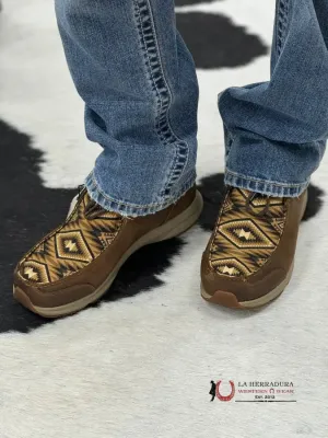 ARIAT MENS SPITFIRE H2O OLD EARTH- BROWN SOUTHWEST PRINT-1001