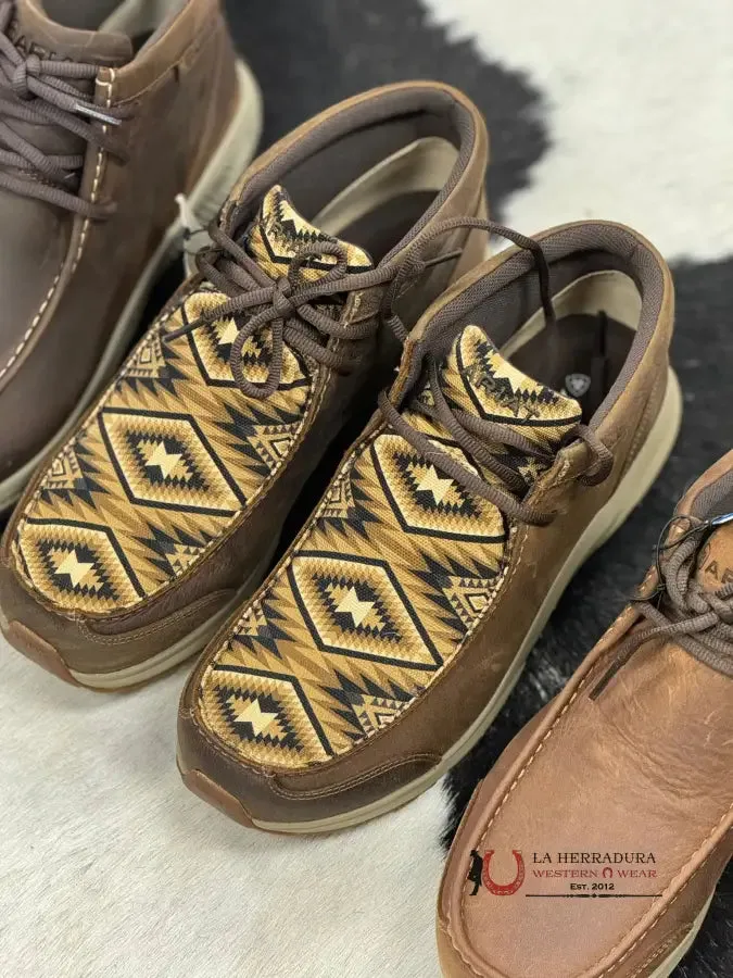 ARIAT MENS SPITFIRE H2O OLD EARTH- BROWN SOUTHWEST PRINT-1001