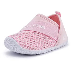 Baby Walking Shoes Girls Boys Toddler Sneakers Infant Non-Slip First Walker Shoes 6 9 12 18 24 Months Pink Size 12-18 Months