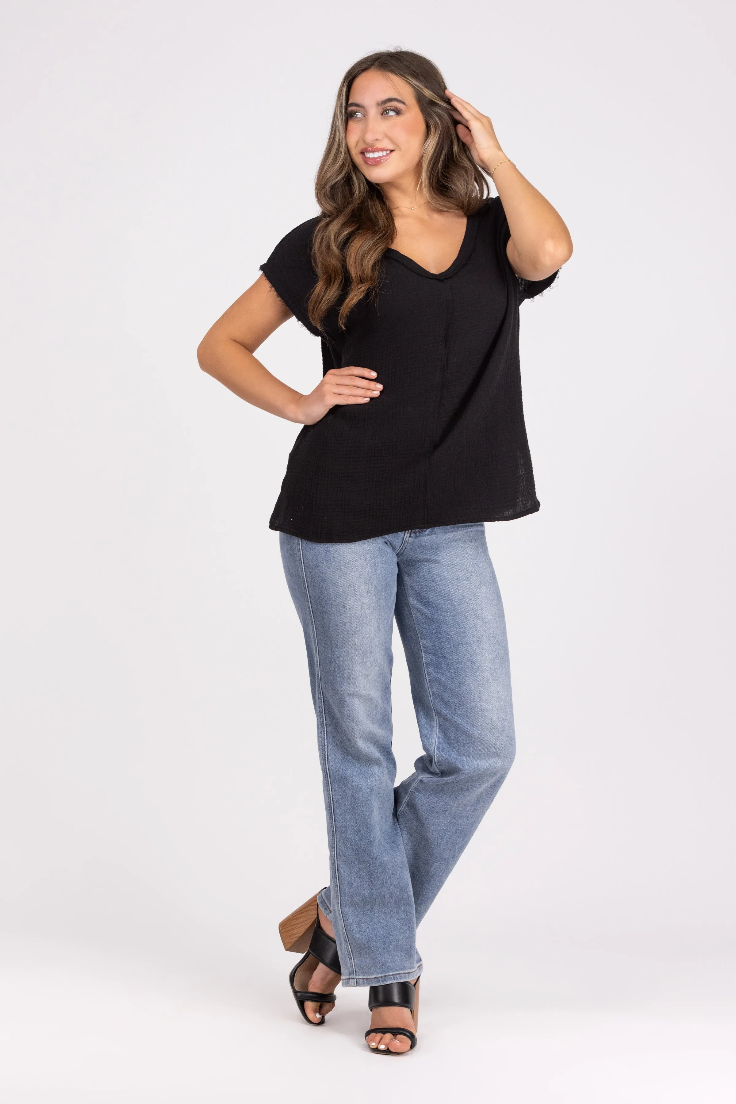 Beachcomber Vibes Short Sleeve Top * Final Sale*