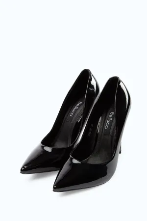 Black Patent Pointed Stiletto Heels