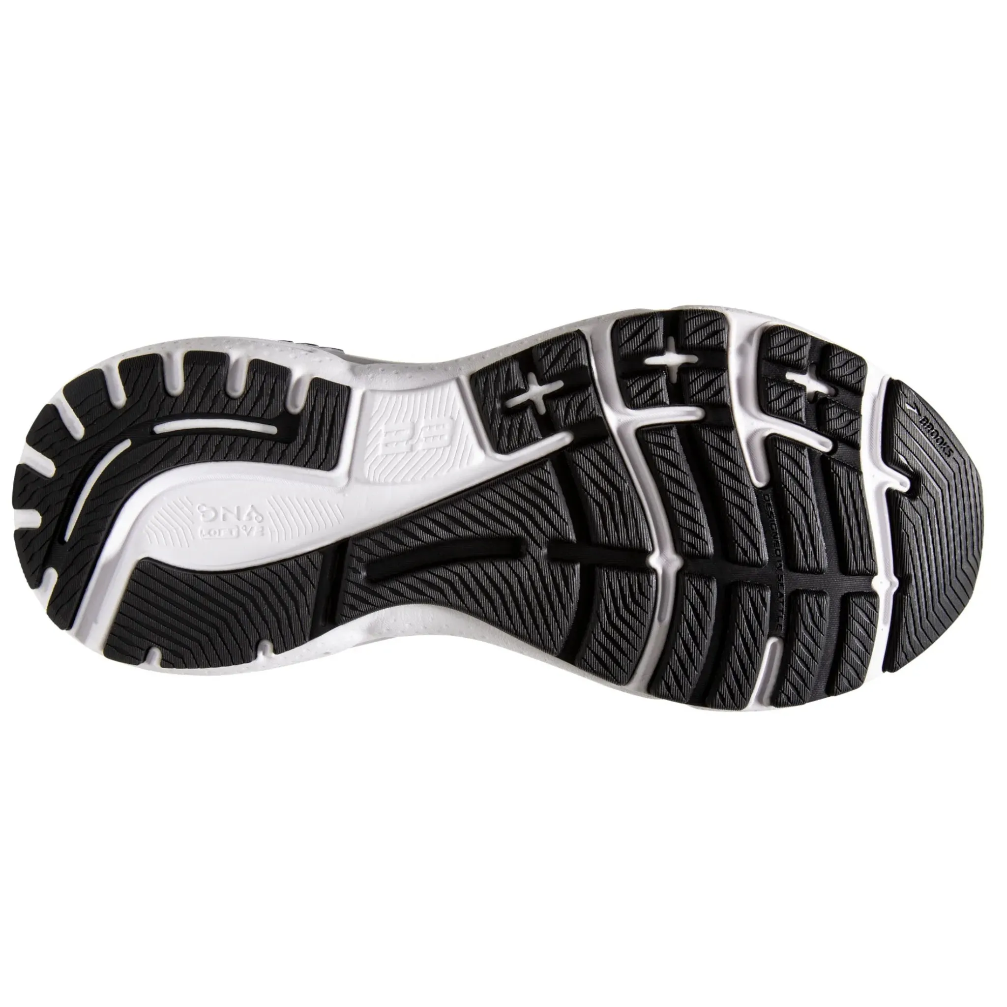 Brooks Men's 110391 004 Adrenaline GTS 23 Black White Silver Cushion Support Running Shoes