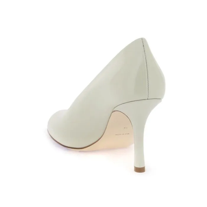 Burberry glossy leather baby pumps