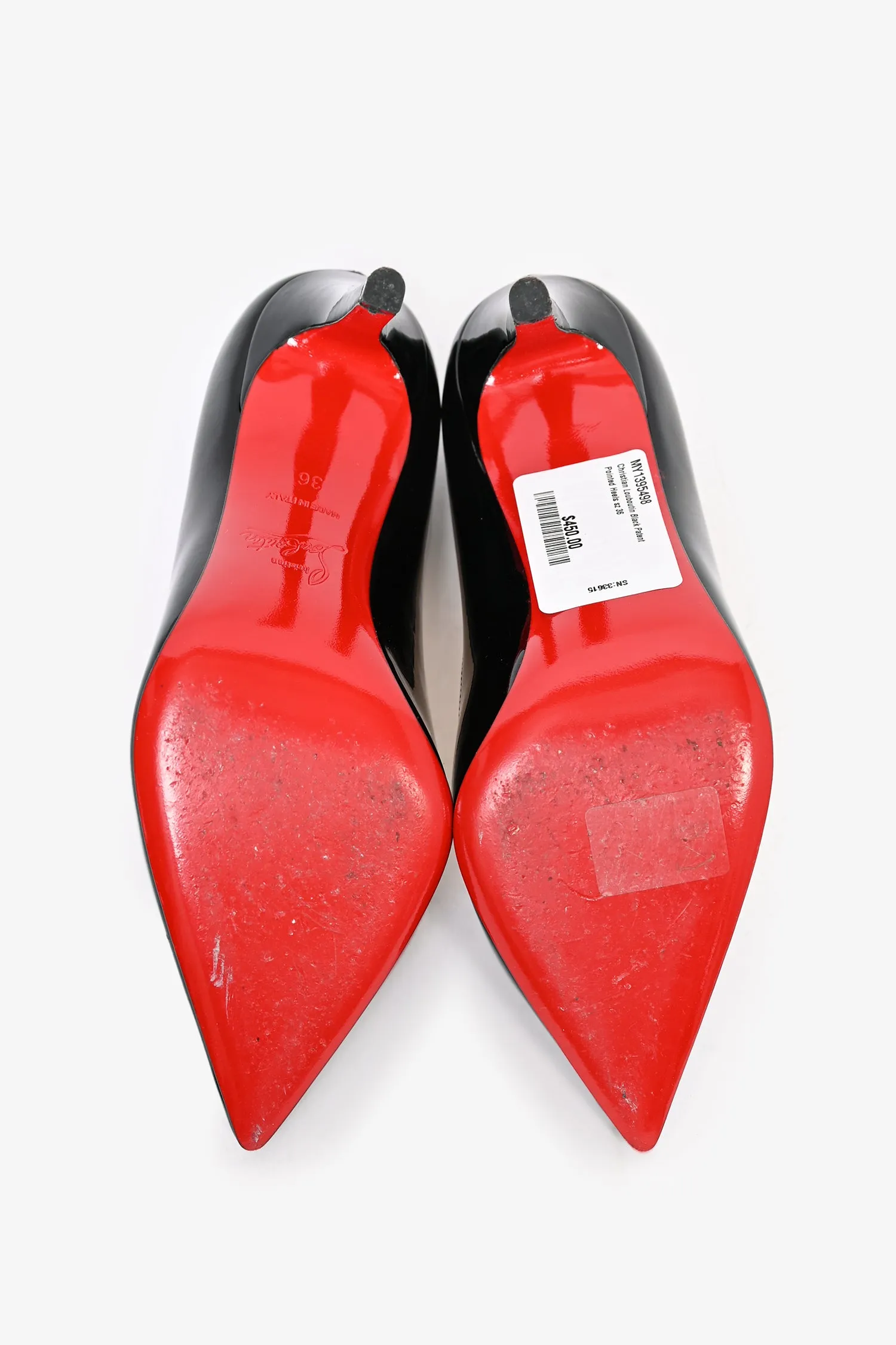 Christian Louboutin Black Patent Pointed Heels Size 36