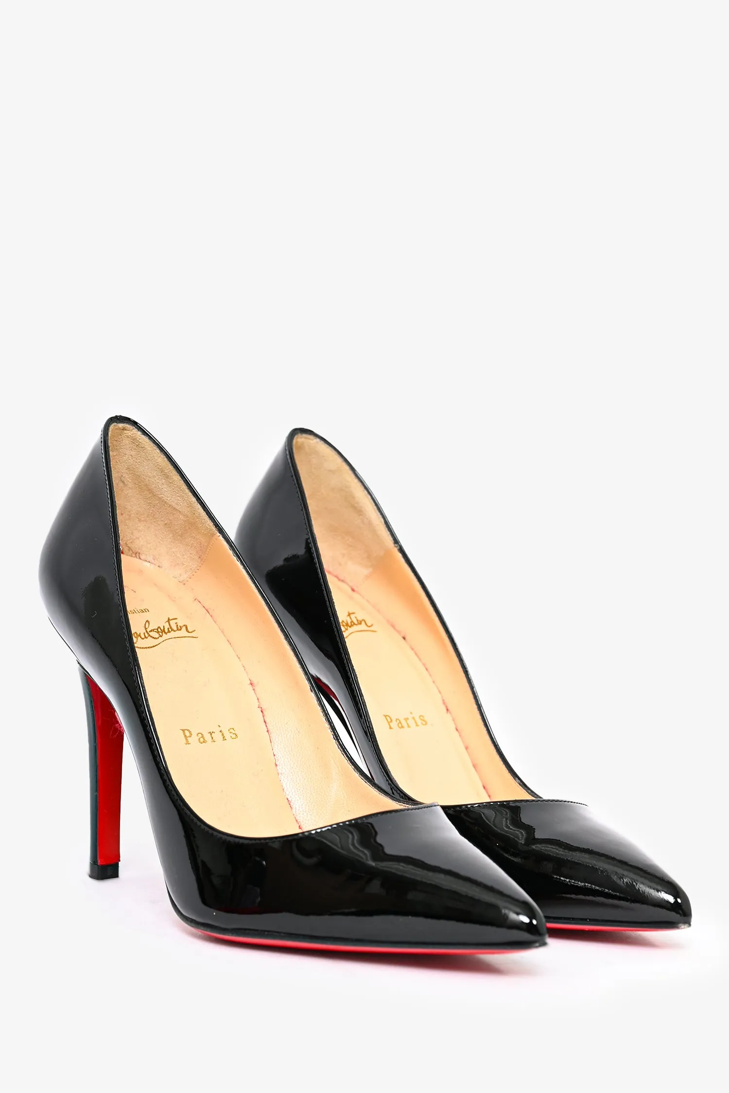 Christian Louboutin Black Patent Pointed Heels Size 36