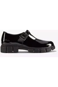 Clarks Evyn Bar Kids Black Patent school shoe