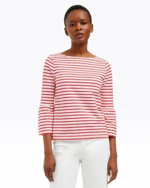 Corey Bell Sleeve Top in Red Mariner Stripe