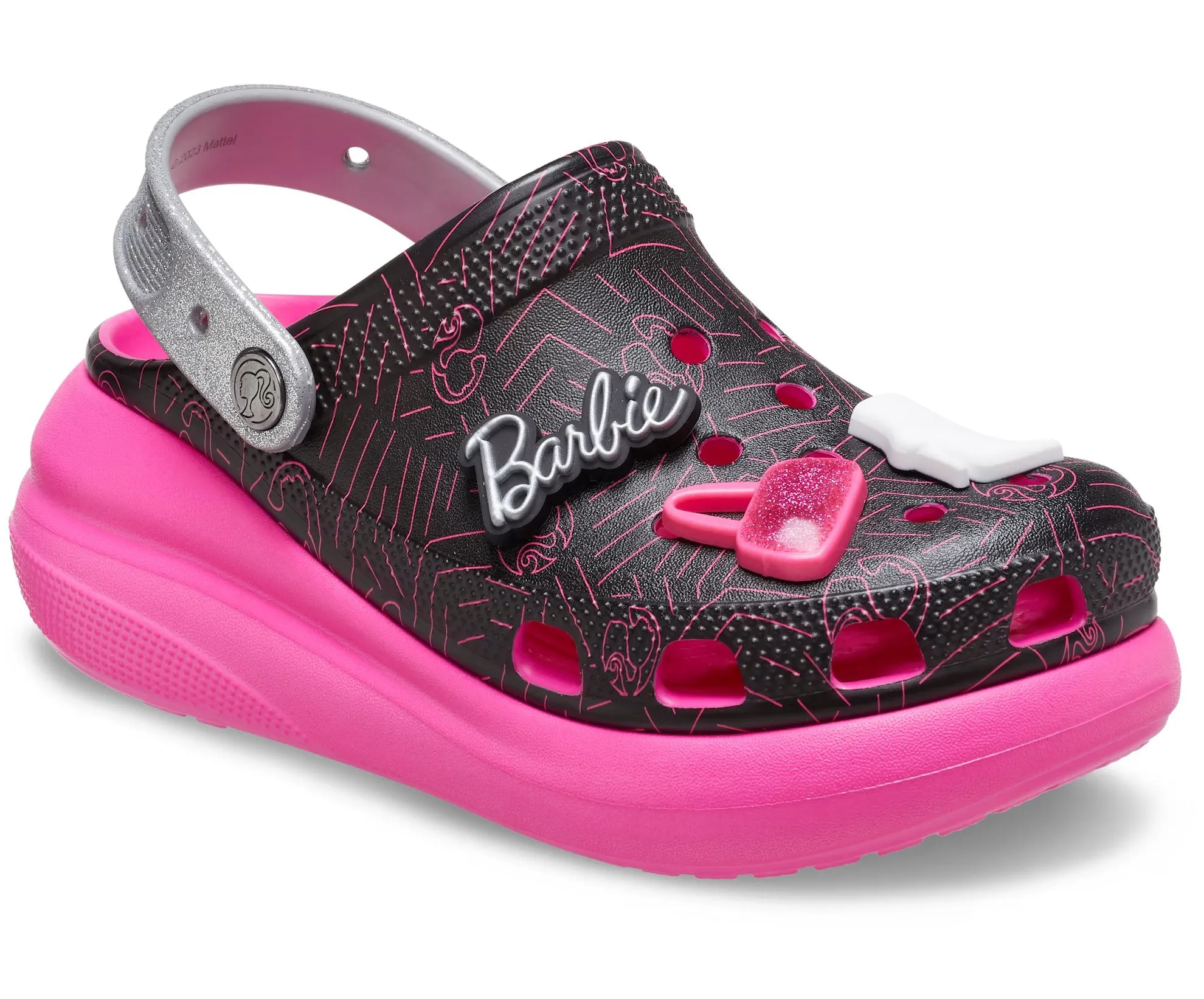 Crocs Barbie Crush Clogs, Black/Pink