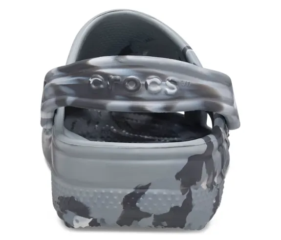 Crocs Unisex Classic Marbled Clog - Light Grey / Multi