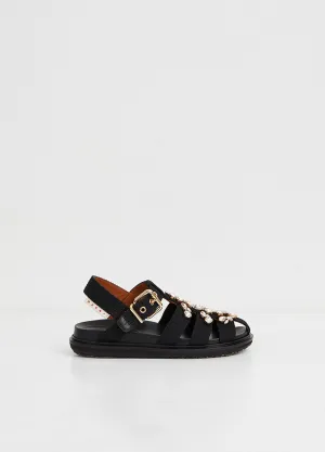 Embellished Fussbett Sandals