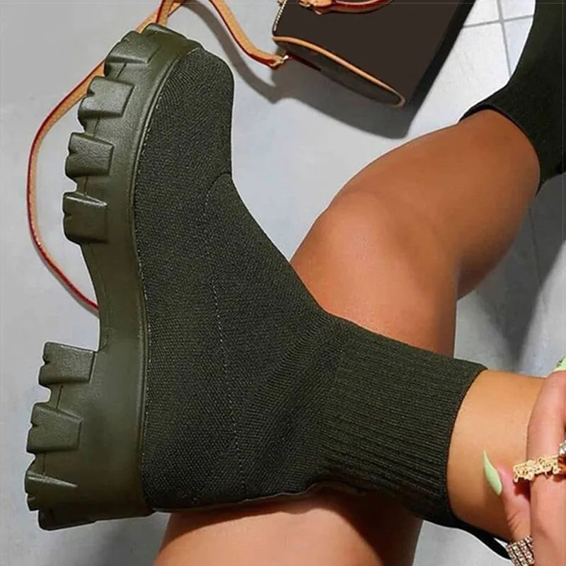 Extra Chunky Sock Boots