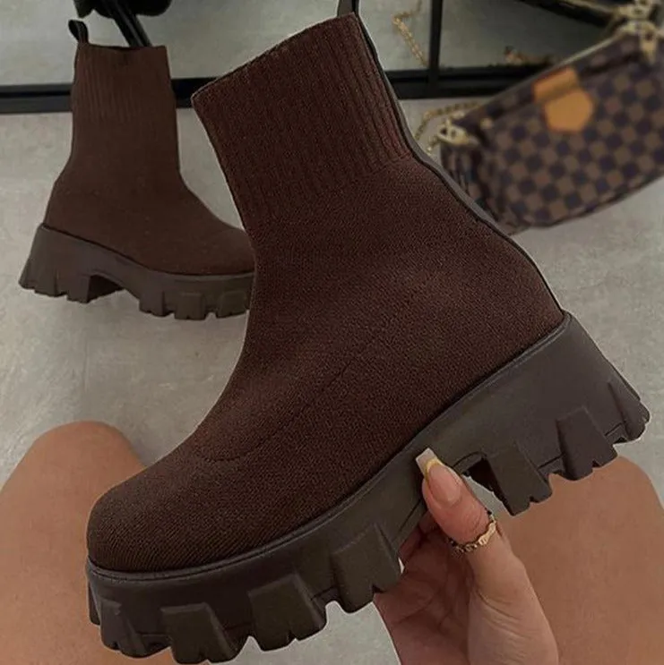 Extra Chunky Sock Boots