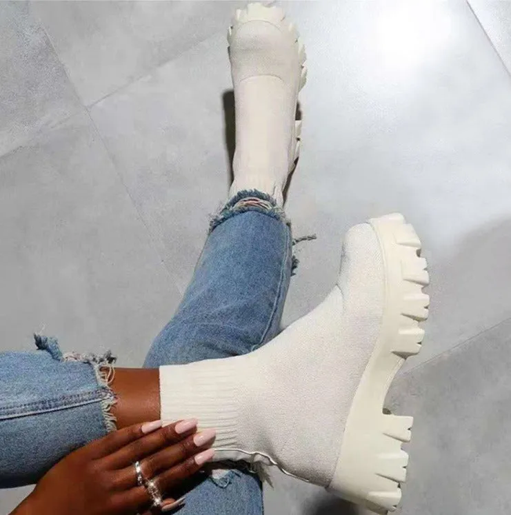 Extra Chunky Sock Boots