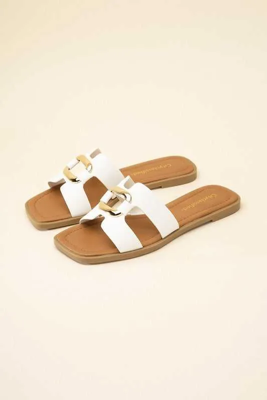 FENG-S FLAT CASUAL SLIDES