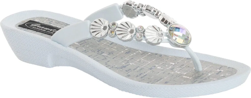 Georgina Sea Shell Sandals  White
