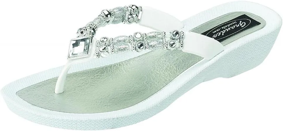 Georgina Sea Shell Sandals  White