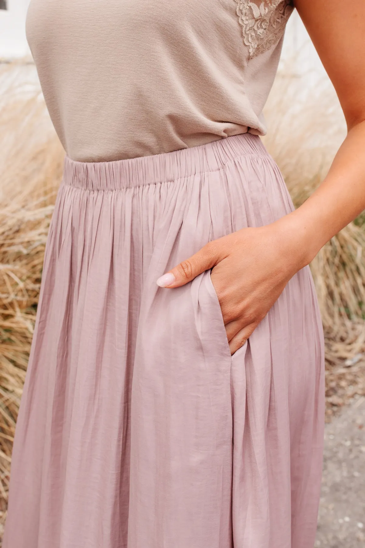 Get Away Maxi Skirt In Mauve - 5/12/2022