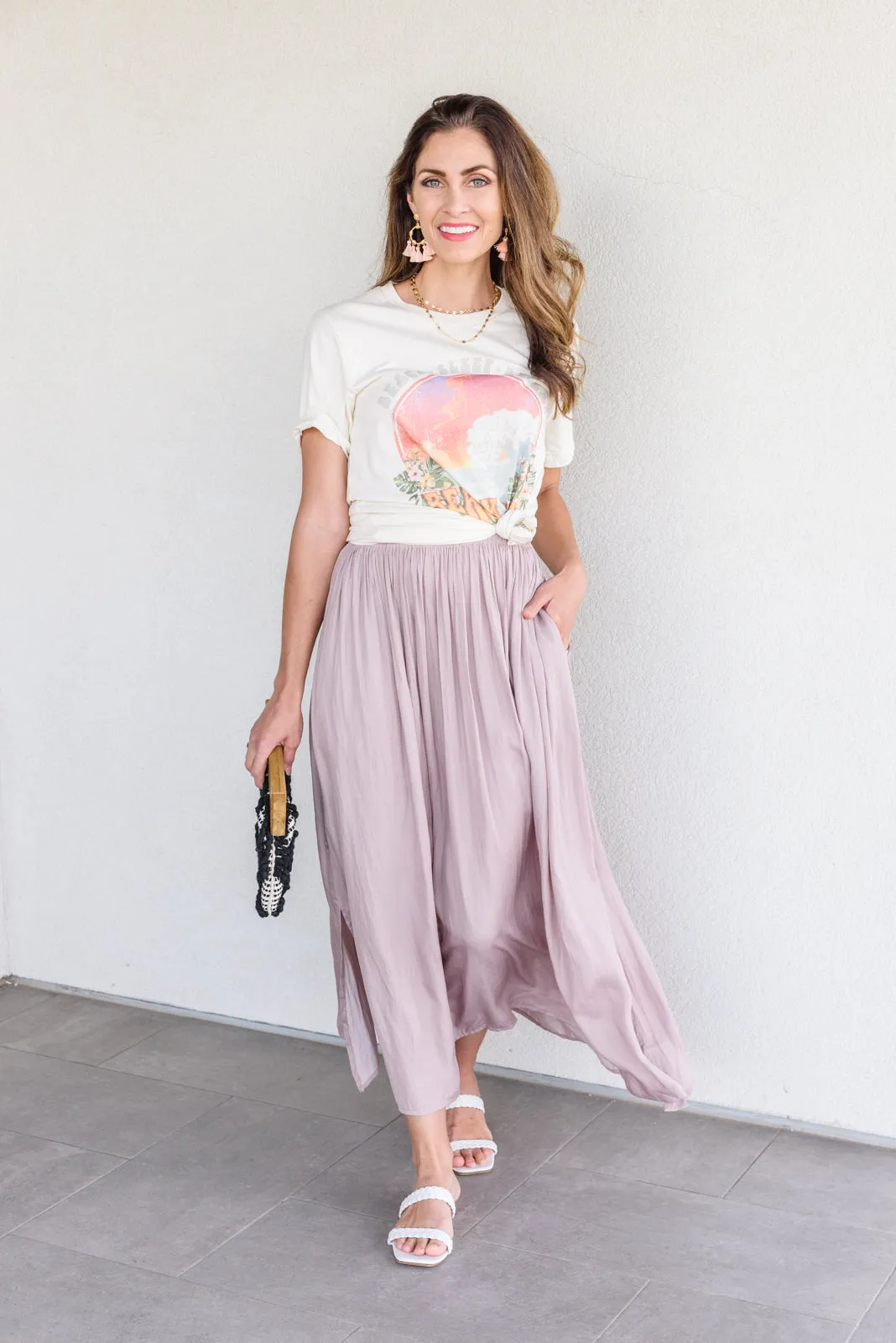 Get Away Maxi Skirt In Mauve - 5/12/2022