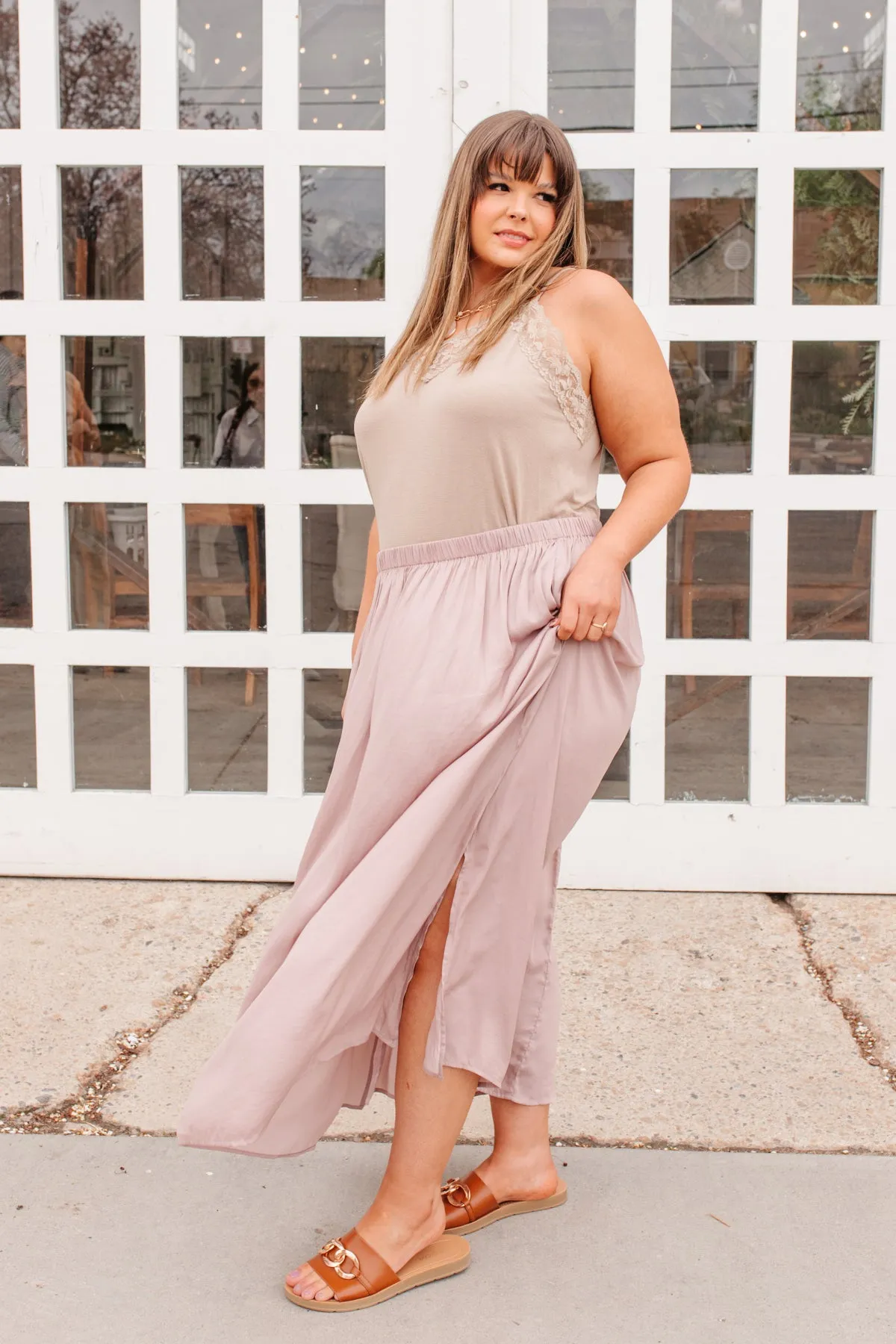 Get Away Maxi Skirt In Mauve - 5/12/2022