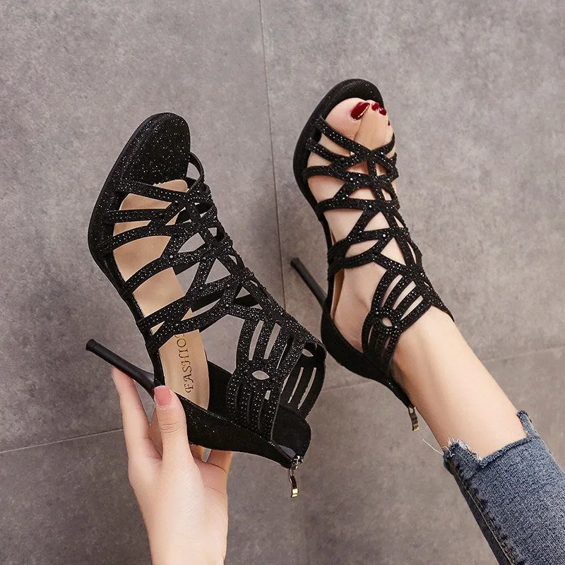 Hollow Out Gladiator Shoes