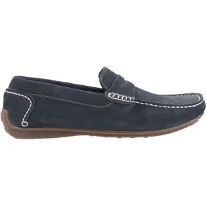 Hush Puppies Mens Roscoe Leather Shoes - Navy