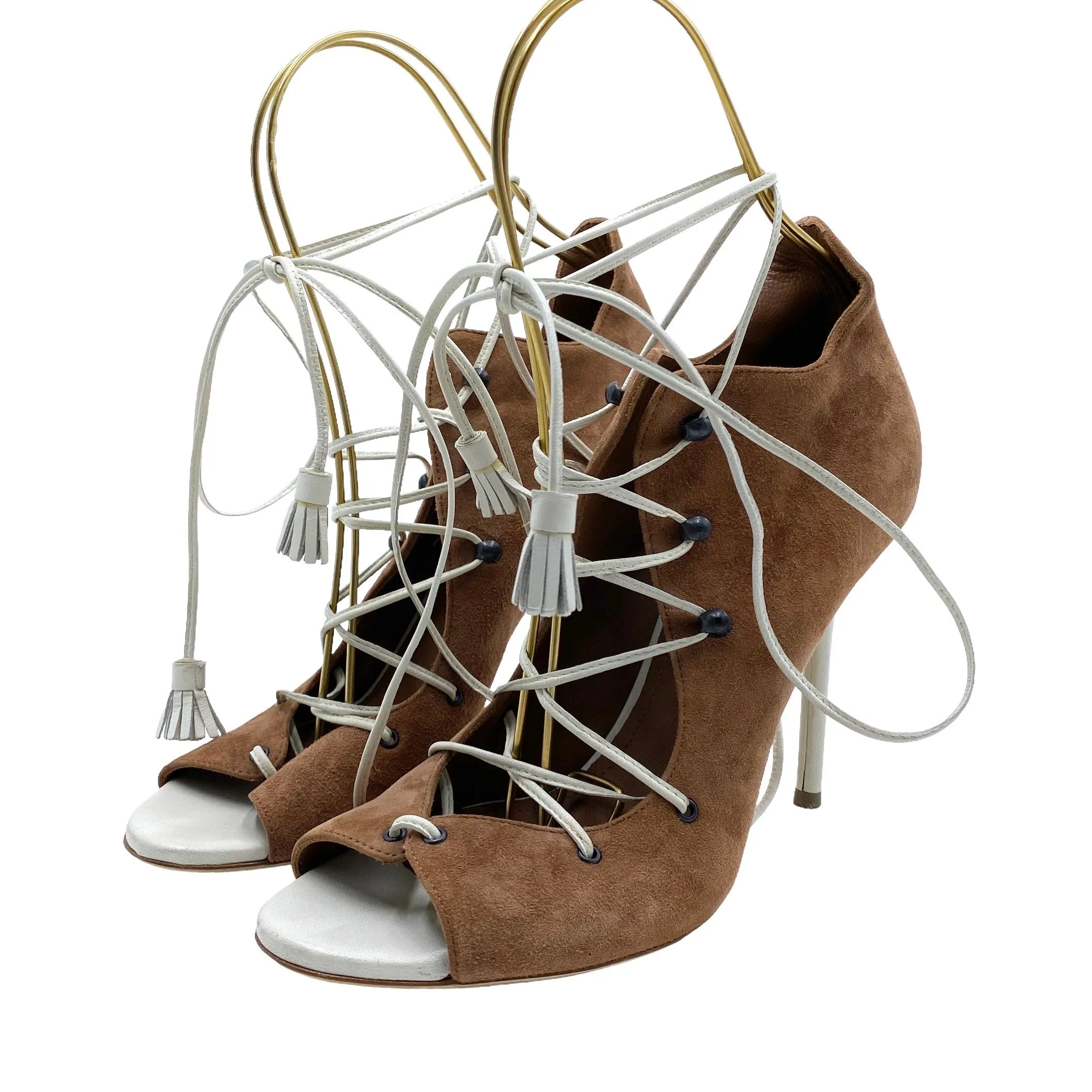 MALONE SOULIERS SAVANNAH LACE UP HEELS EU 38/ UK 5