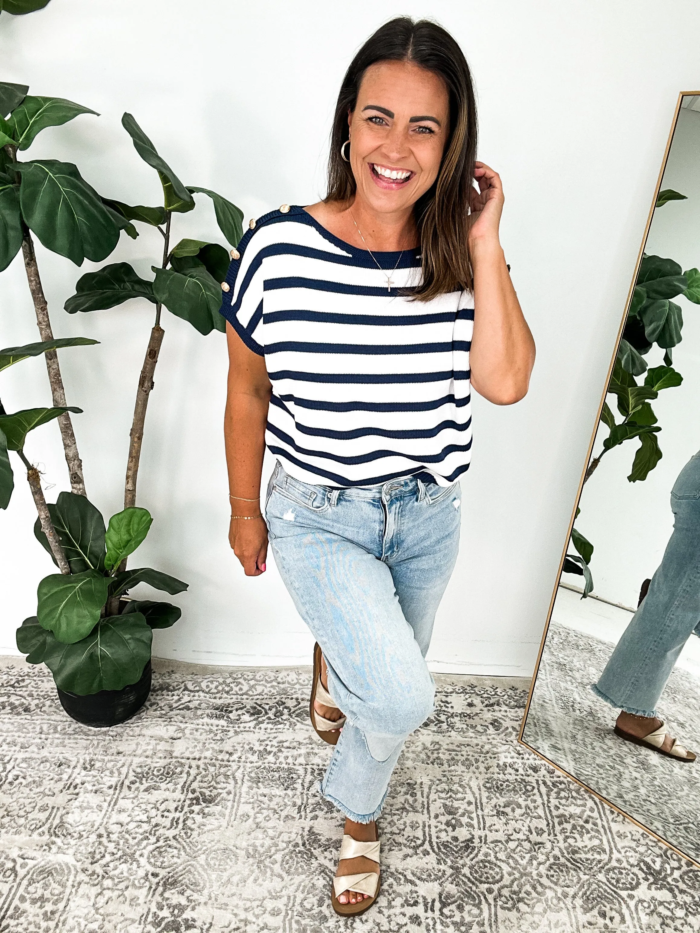 Nautical Buttons Top