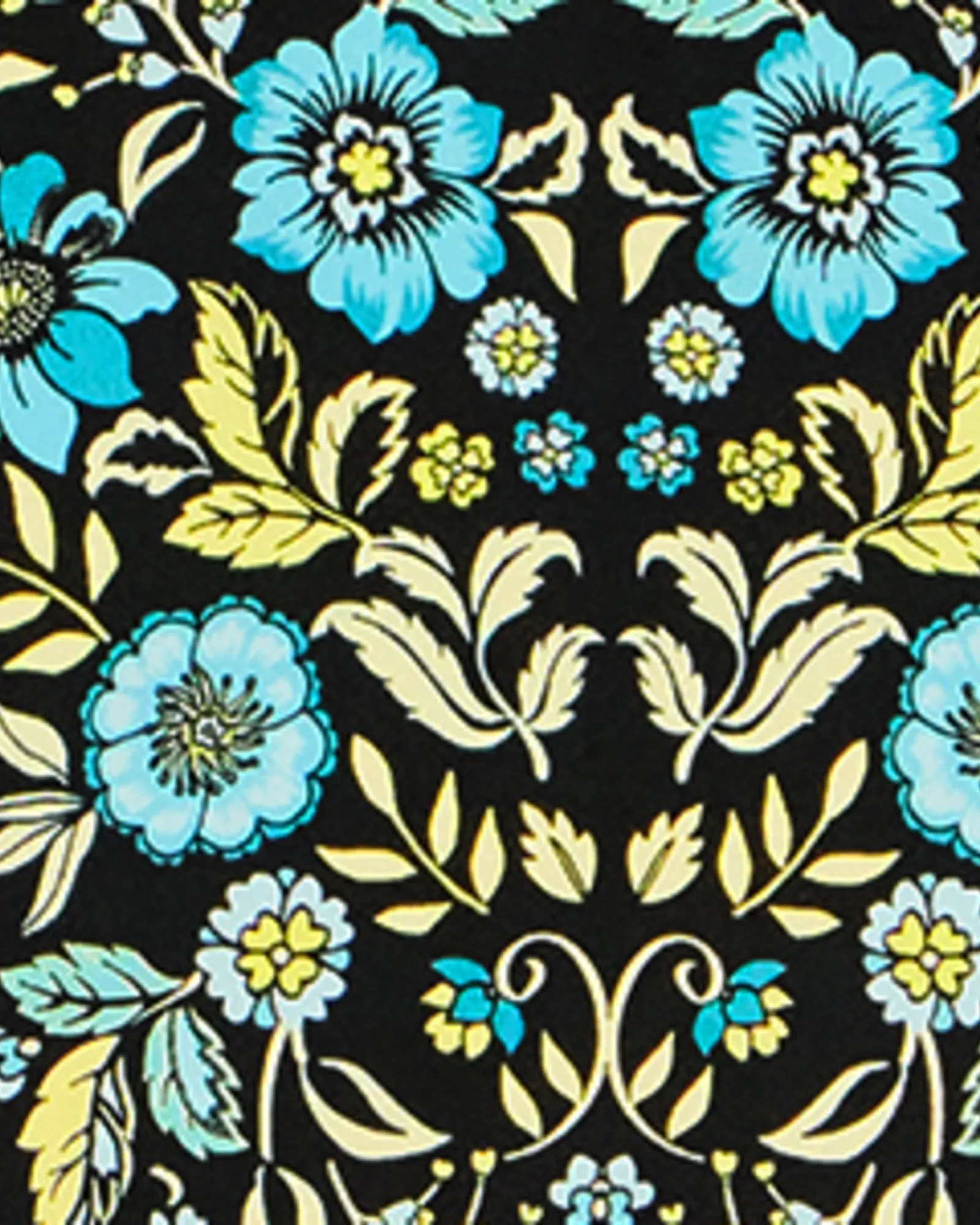 Nicole Asymmetrical Scarf Print Tunic | Black / Turquoise