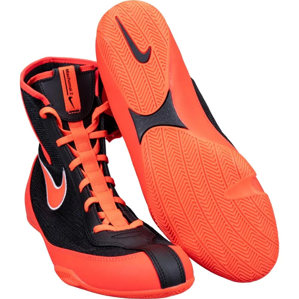 NIKE MACHOMAI 2.0 BOXING SHOES US 8.5-10.5 Black Bright Crimson