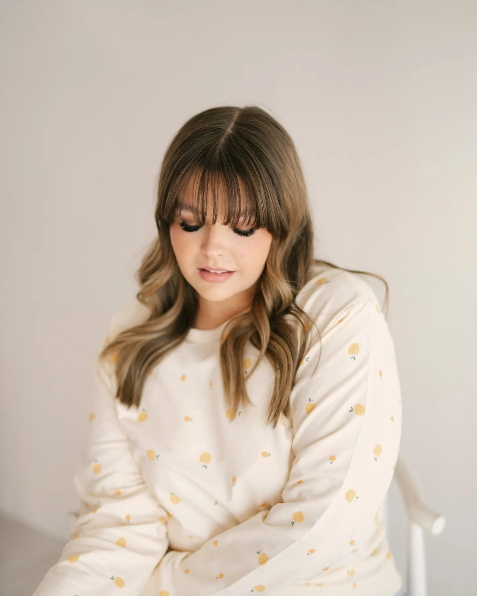 Peachy Keen Organic Cotton Pullover | White