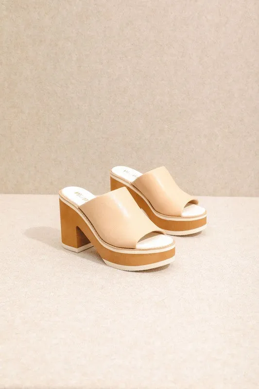 Rose Summer Chunky High Heel Sandals