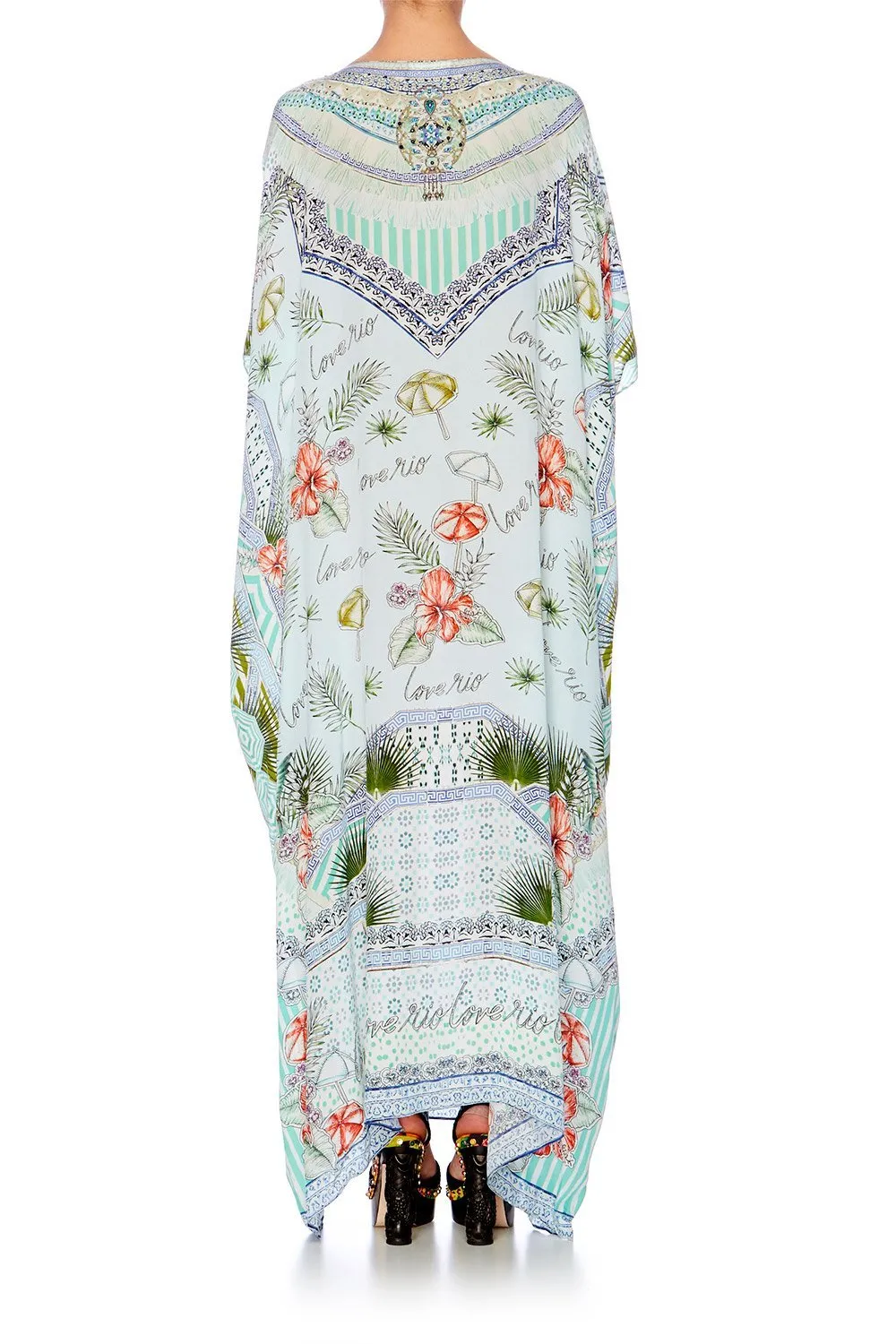 ROUND NECK KAFTAN SHADES OF RIO