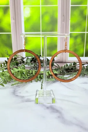 Round Wood Earrings