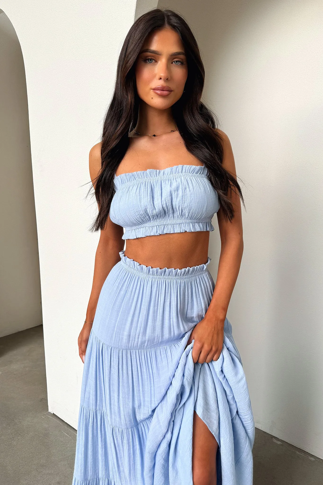 Selina Crop - Baby Blue