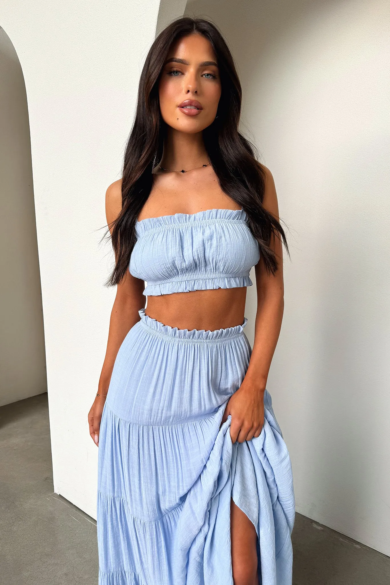 Selina Crop - Baby Blue