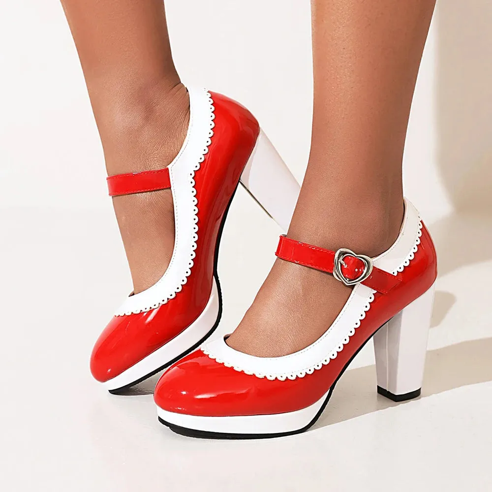 SWEETHEART MARY JANE HEELS