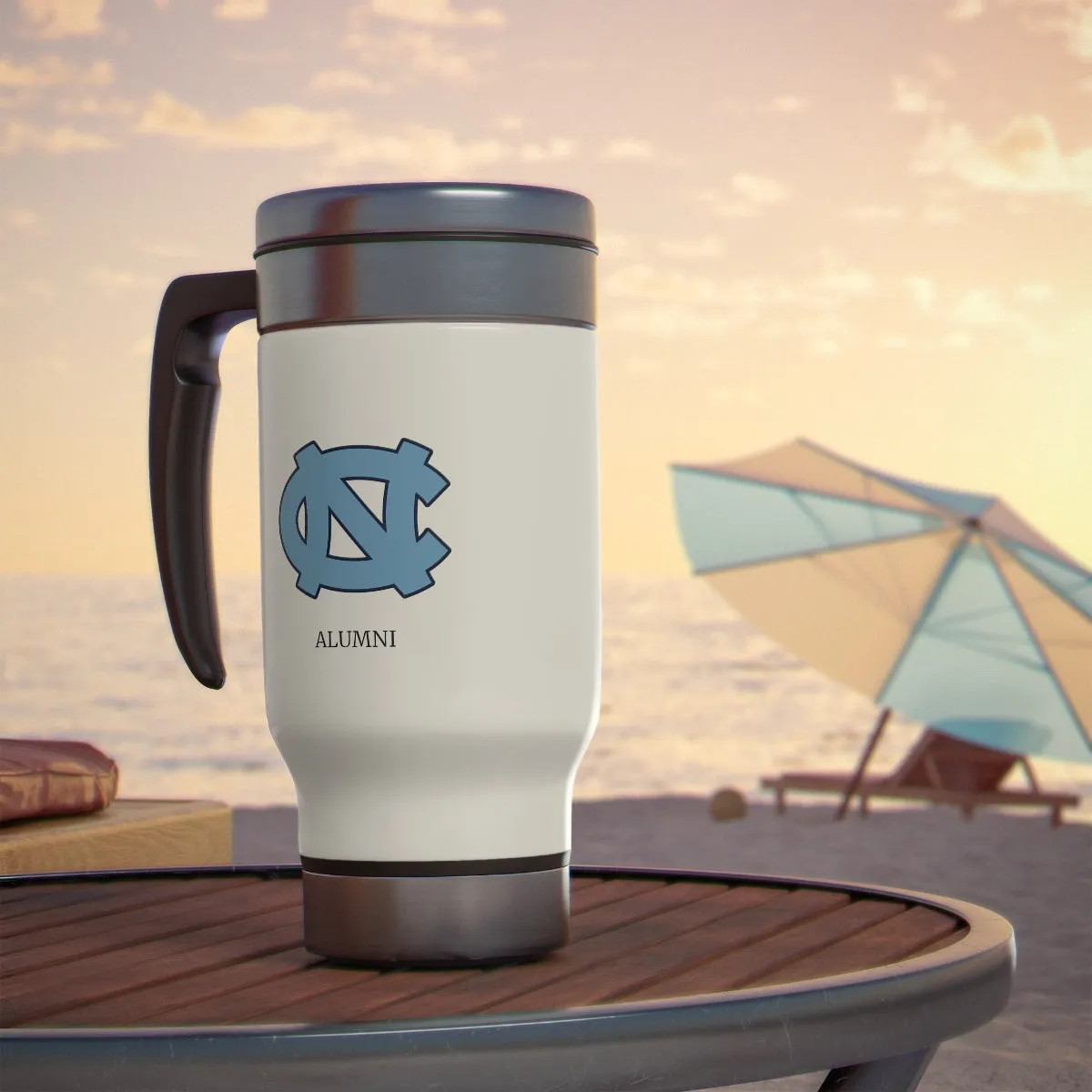 UNC Alumni Travel Mug with Handle, 14oz