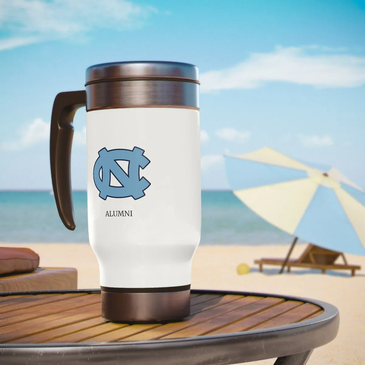 UNC Alumni Travel Mug with Handle, 14oz