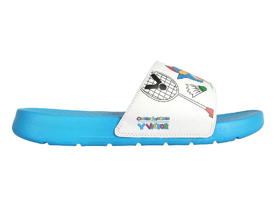 [VICTOR X CRAYON SHINCHAN] 008CS FA Nautical Blue/Bright White Slippers/Sandals