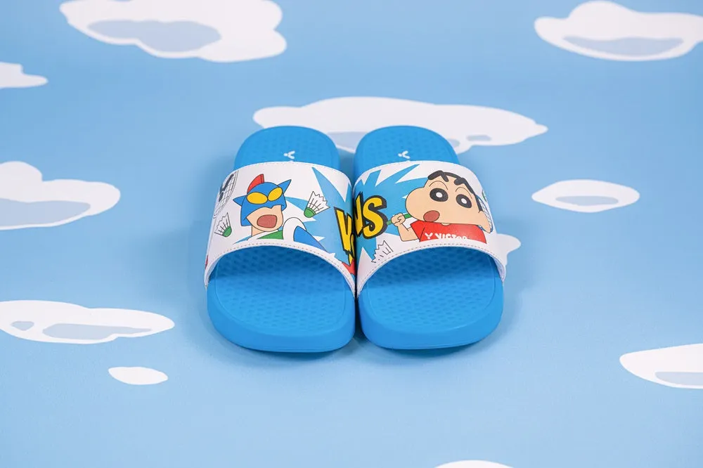 [VICTOR X CRAYON SHINCHAN] 008CS FA Nautical Blue/Bright White Slippers/Sandals